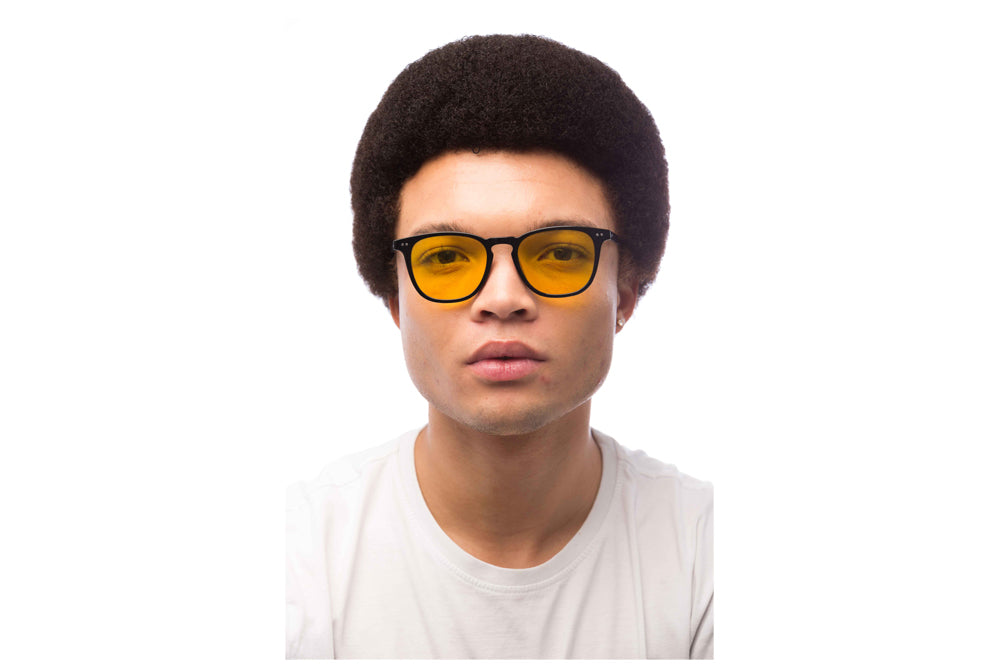Man Wearing Parker Light Sensitivity Glasses Prescription