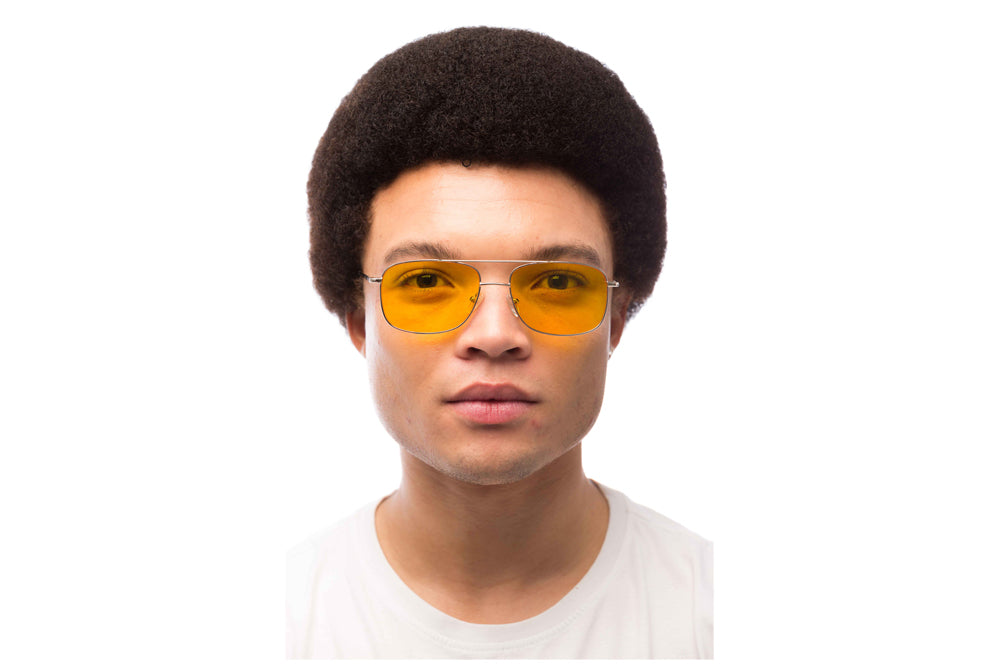 Man Wearing Magnum Light Sensitivity Glasses Prescription
