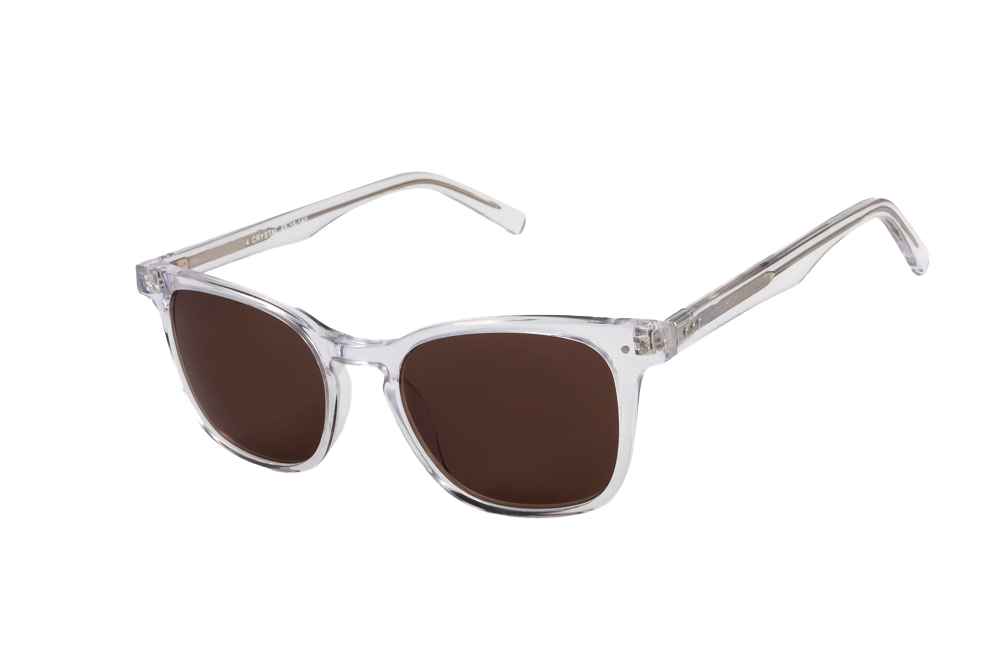 Crystal Sunglasses Readers (Brown) Angled View