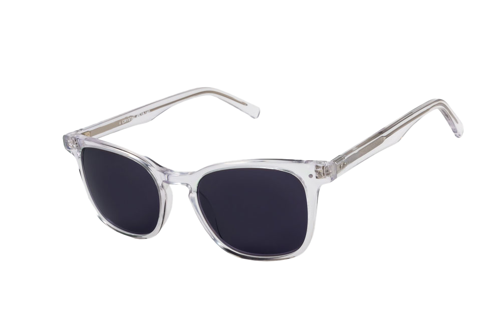 Crystal Sunglasses (Grey) Angled View