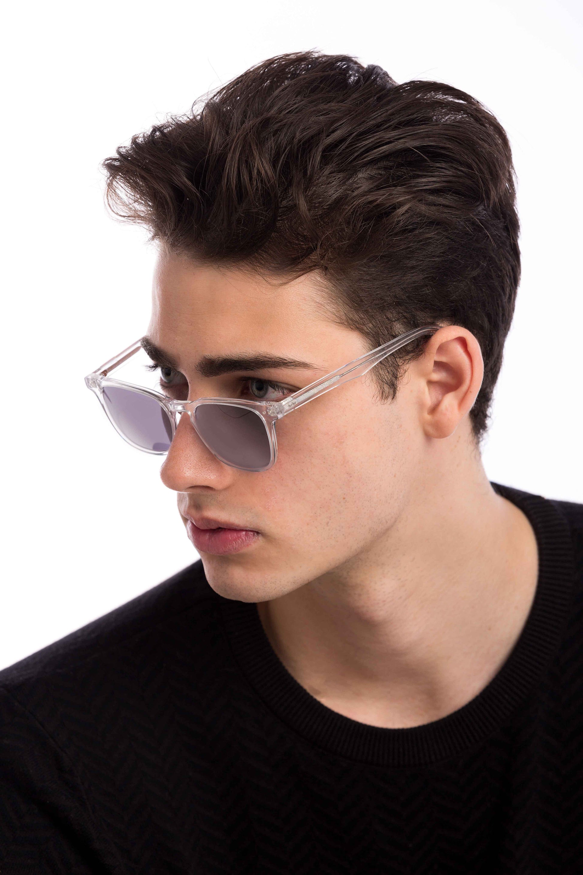 Man Wearing Crystal Sunglasses Prescription (Grey)