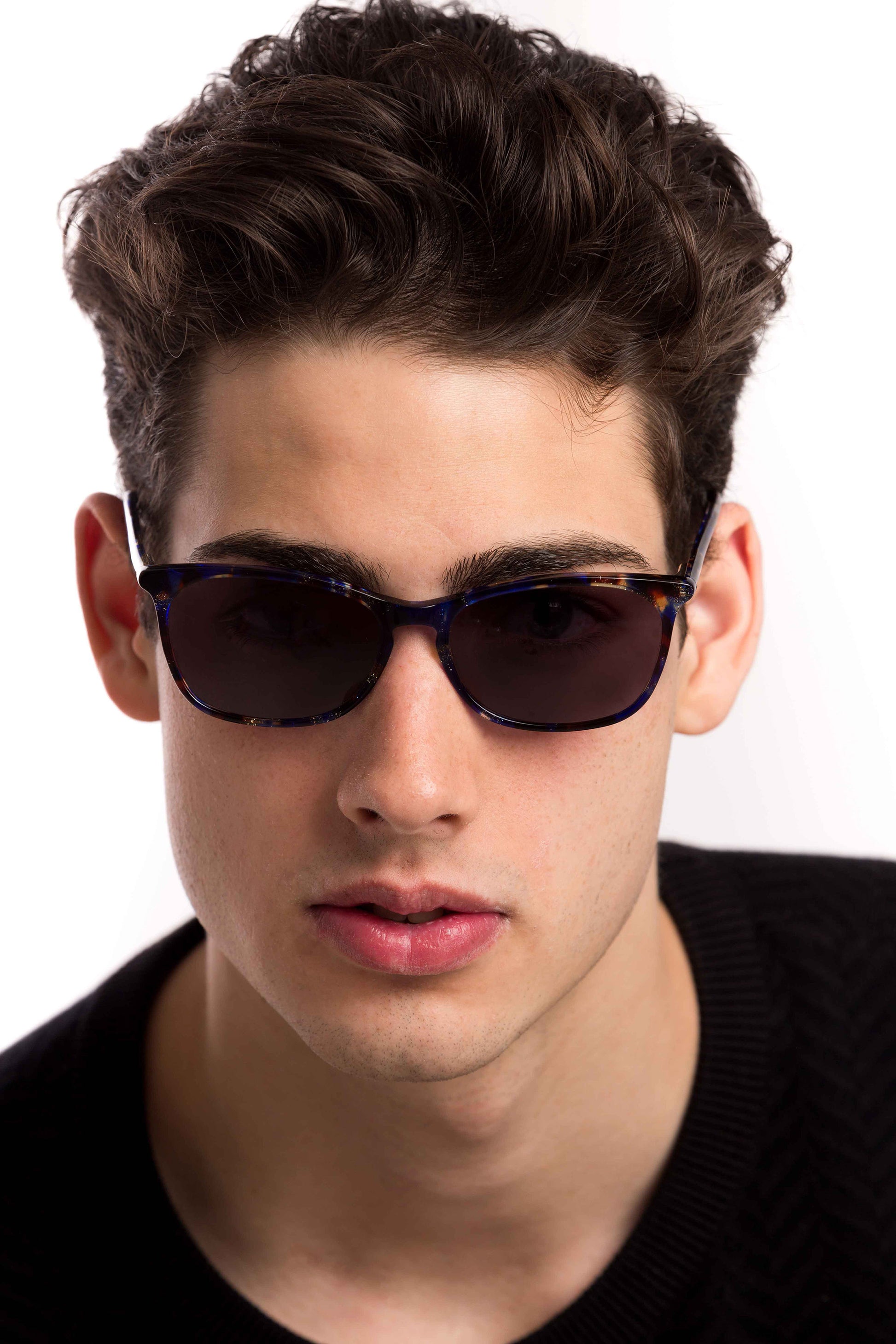 Man Wearing Galaxy Sunglasses Readers (Grey)