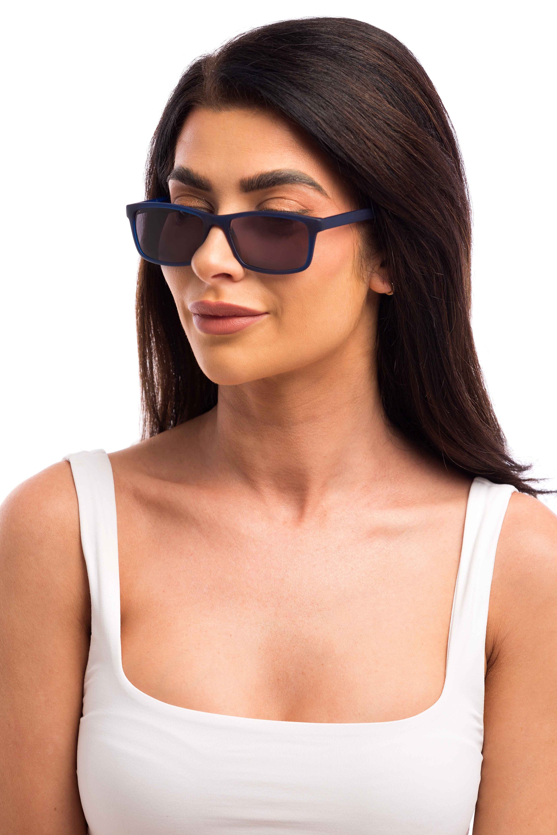 Woman Wearing Hudson Sunglasses (Grey)