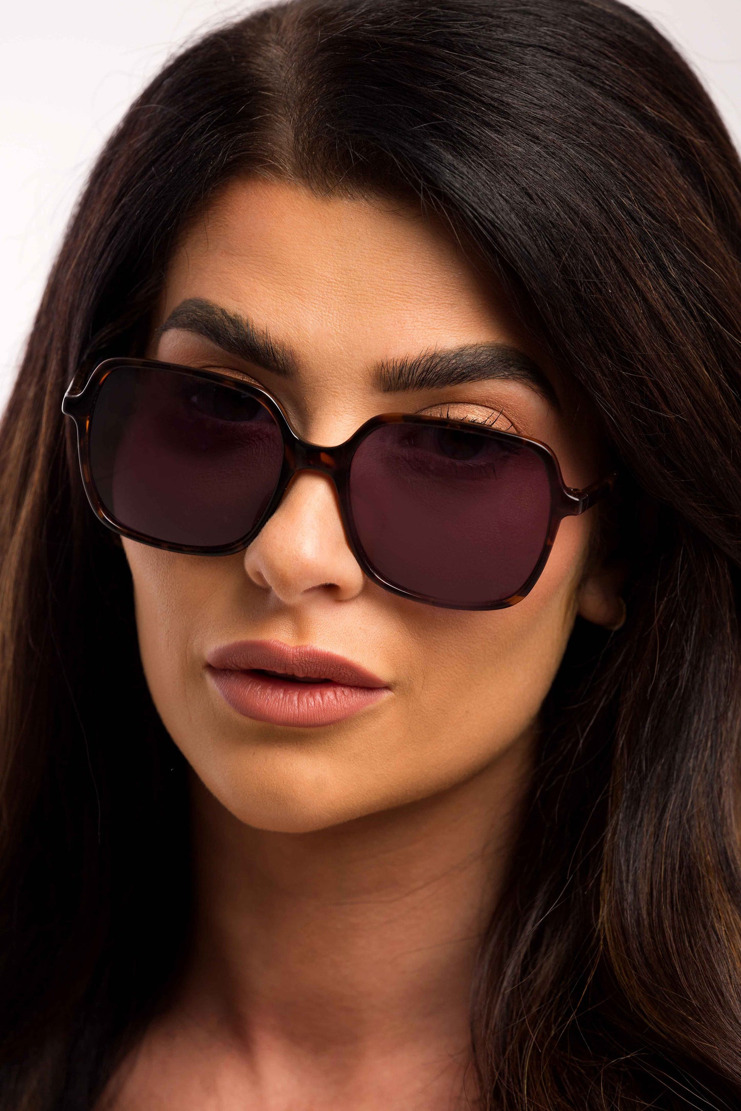 Woman Wearing Blaire Sunglasses (Grey)